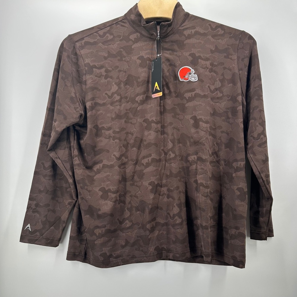 Antigua Cleveland Browns Pullover Mens XXL Brown Camo Brigade NWT NFL 104655